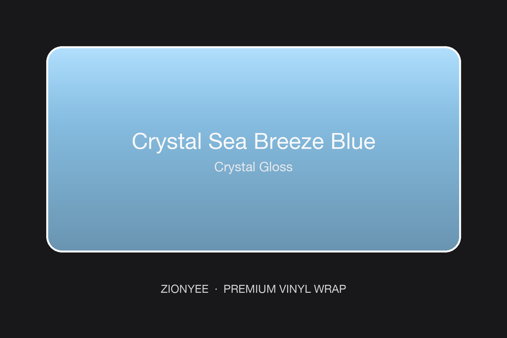 ZionYEE Crystal Sea Breeze Blue Car Wrap – Light Pastel Blue Vinyl Film 5x50ft, Air Release Bubble-Free, Self-Healing PET Liner