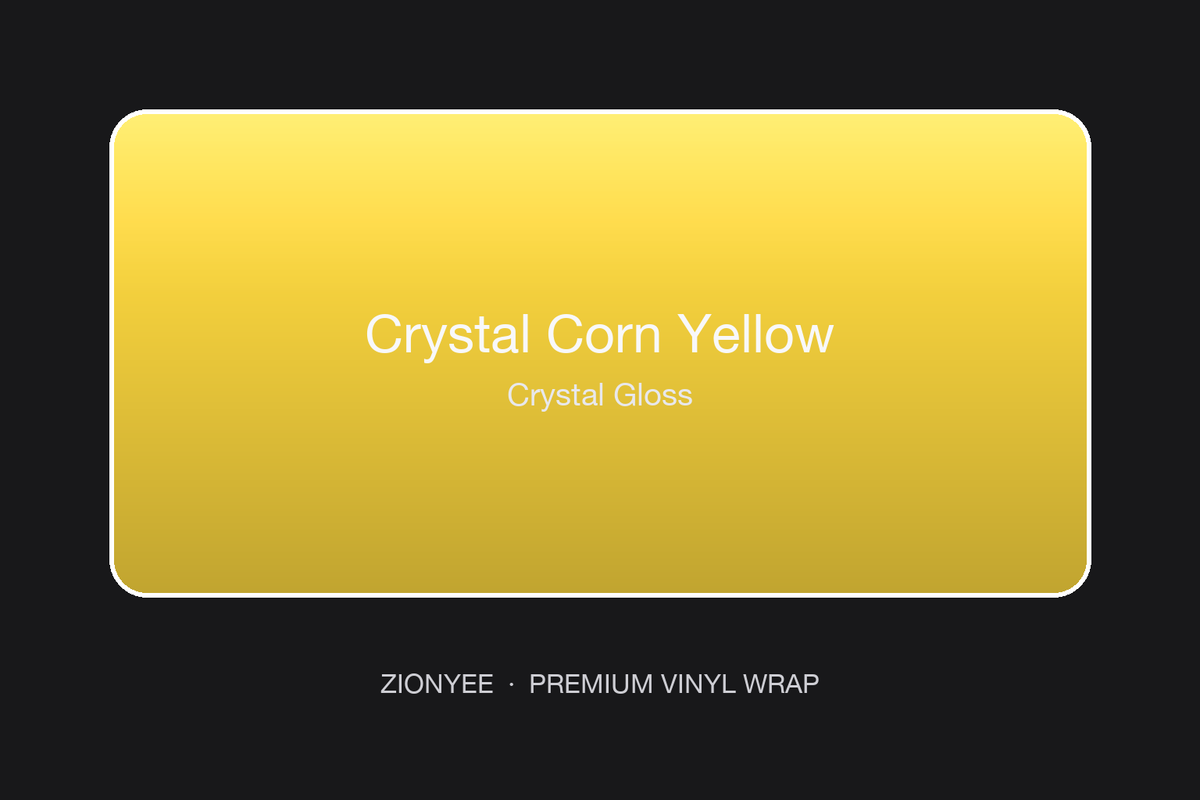 ZionYEE Crystal Corn Yellow Car Wrap – Golden Corn Yellow Vinyl Film 5x50ft, Air Release Bubble-Free, Self-Healing PET Liner