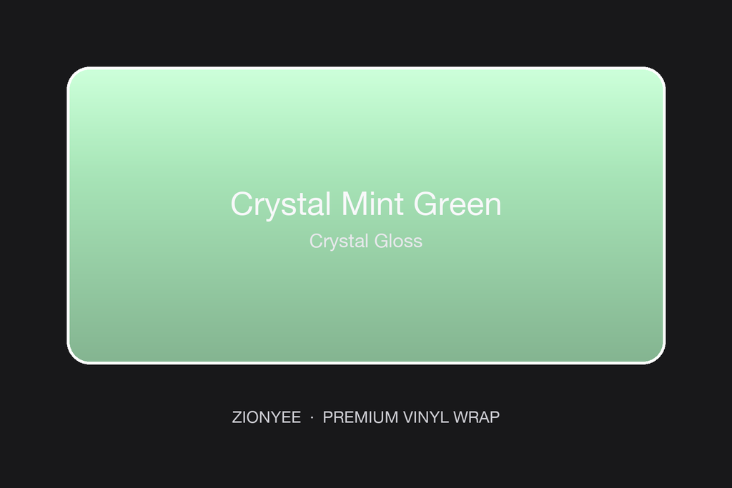 ZionYEE Crystal Mint Green Car Wrap – Fresh Mint Green Vinyl Film 5x50ft, Air Release Bubble-Free, Self-Healing PET Liner