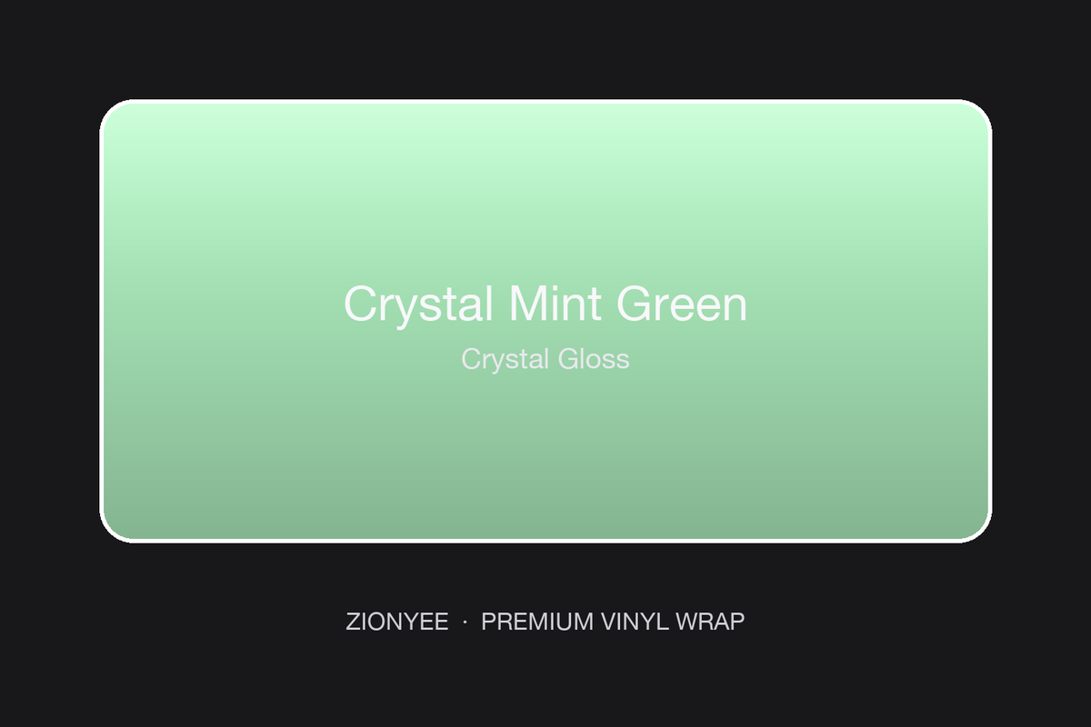 ZionYEE Crystal Mint Green Car Wrap – Fresh Mint Green Vinyl Film 5x50ft, Air Release Bubble-Free, Self-Healing PET Liner