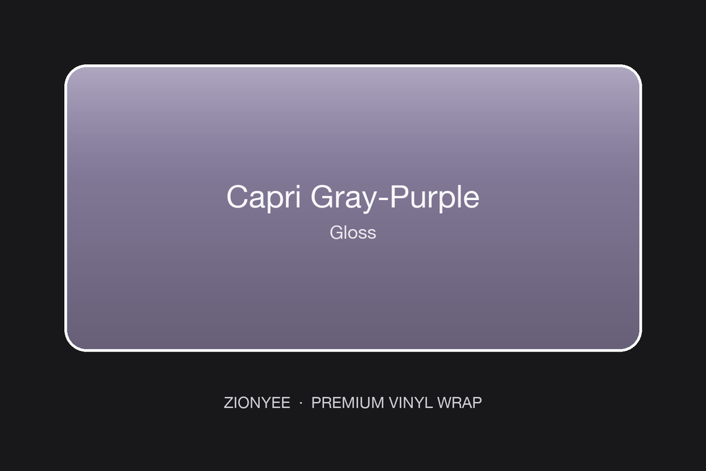 ZionYEE Capri Gray-Purple Car Wrap – Mysterious Gray-Violet Vinyl Film 5x50ft, Air Release Bubble-Free, Self-Healing PET Liner