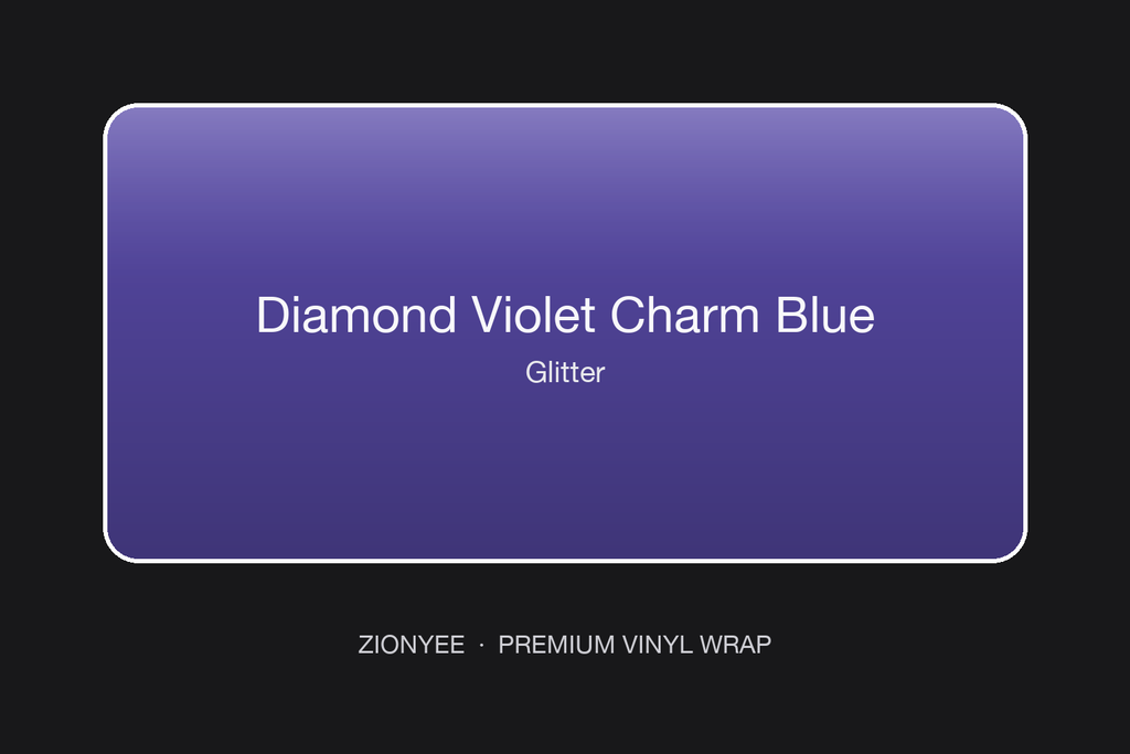 ZionYEE Diamond Violet Charm Blue Car Wrap – Diamond Violet Blue Vinyl Film 5x50ft, Air Release Bubble-Free, Self-Healing PET Liner