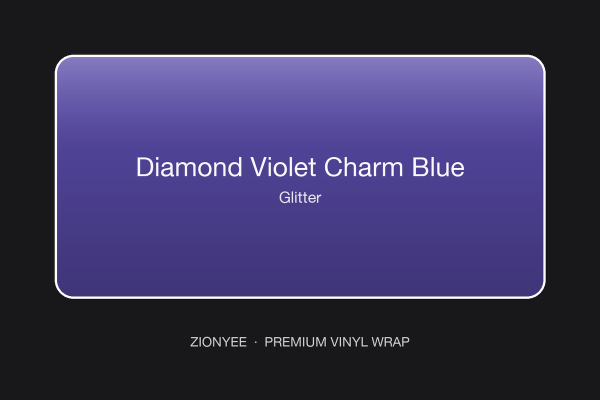 ZionYEE Diamond Violet Charm Blue Car Wrap – Diamond Violet Blue Vinyl Film 5x50ft, Air Release Bubble-Free, Self-Healing PET Liner