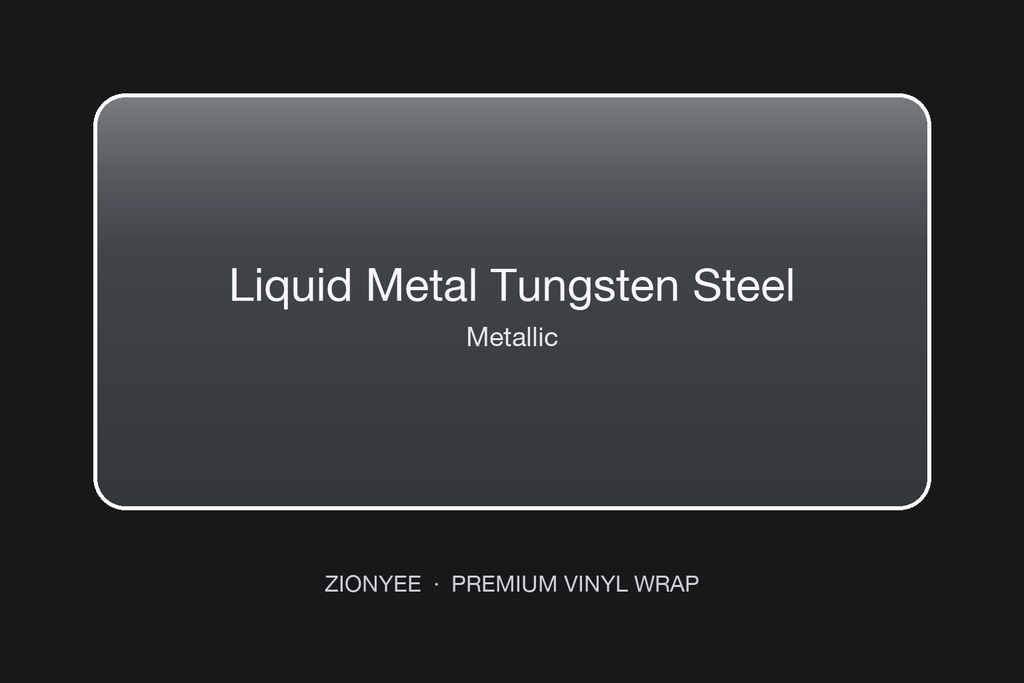 ZionYEE Liquid Metal Tungsten Steel Car Wrap – Industrial Tungsten Steel Vinyl Film 5x50ft, Air Release Bubble-Free, Self-Healing PET Liner