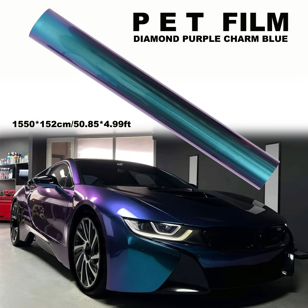 Diamond Purple to Amulet Blue Color Shift Wrap