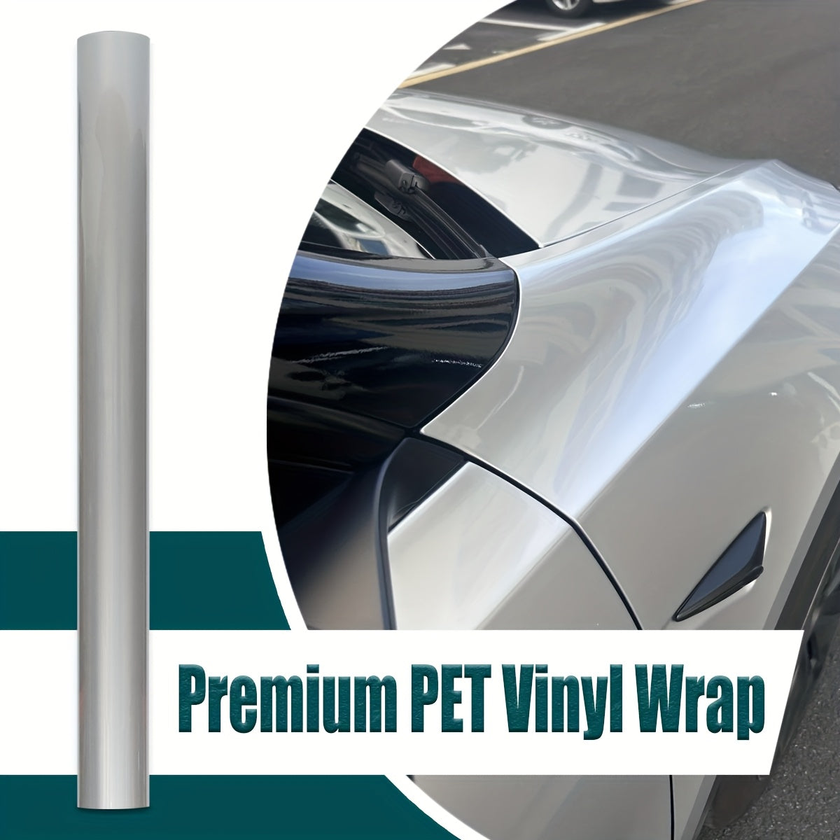 Ultra Bright Metallic Silver PET Vinyl Film
