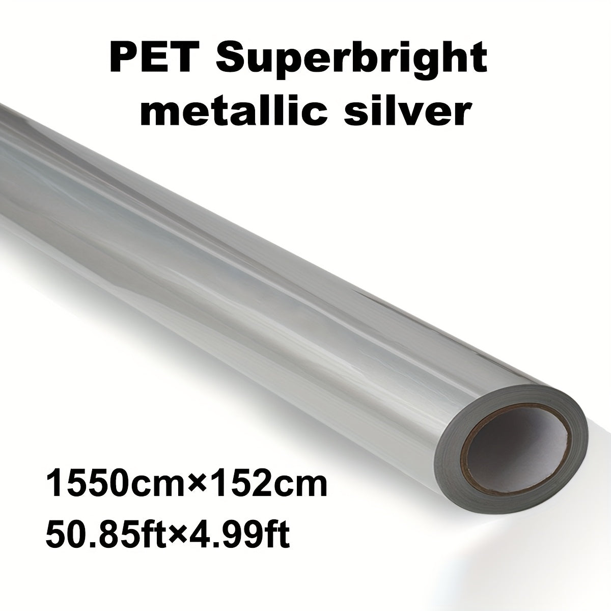 Ultra Bright Metallic Silver PET Vinyl Film
